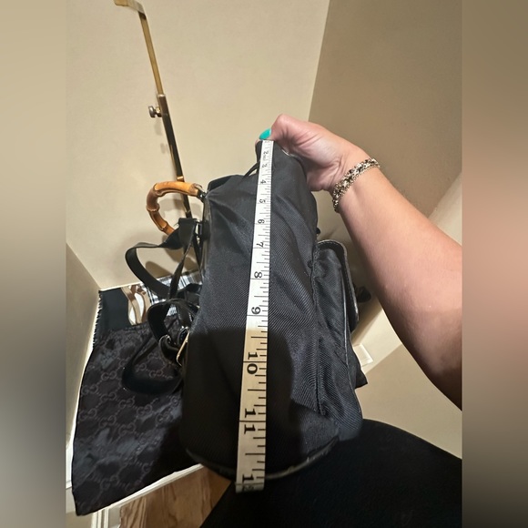Auth. Gucci Nylon and Leather Bamboo Backpack - Picture 8 of 10